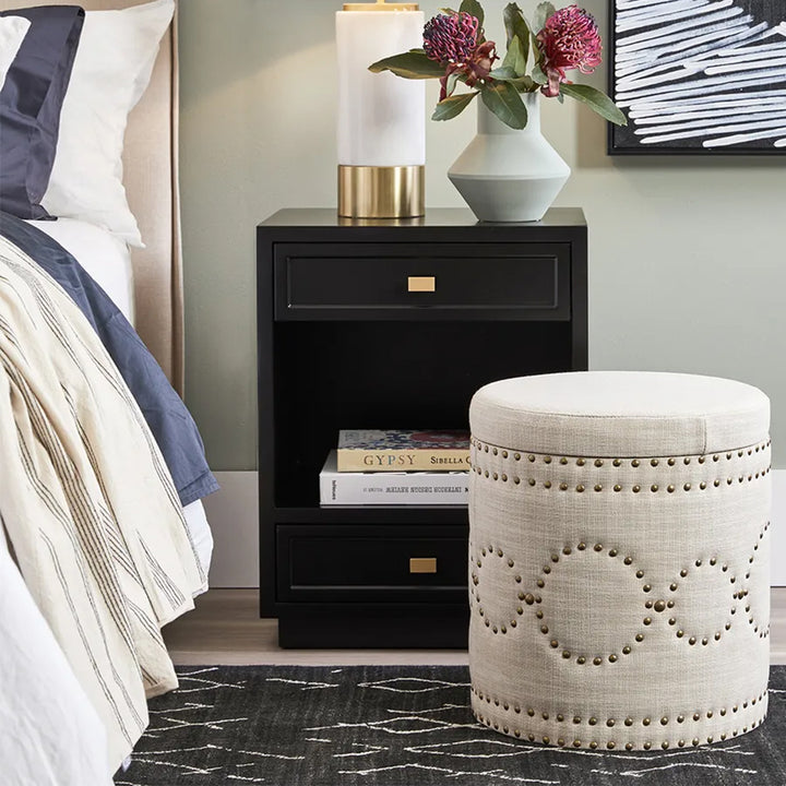 Logan Bedside Table - Black