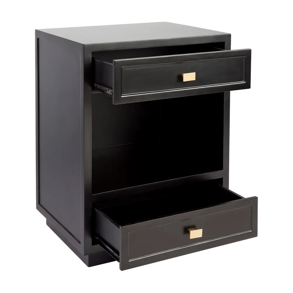 Logan Bedside Table - Black