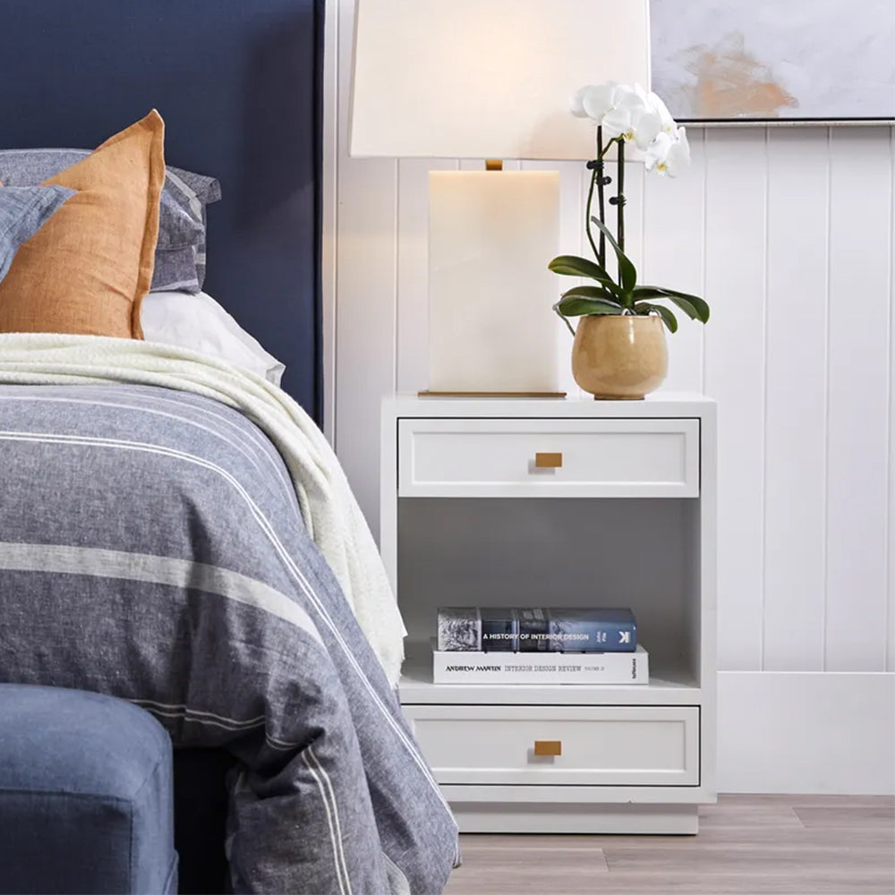 Logan Bedside Table - White