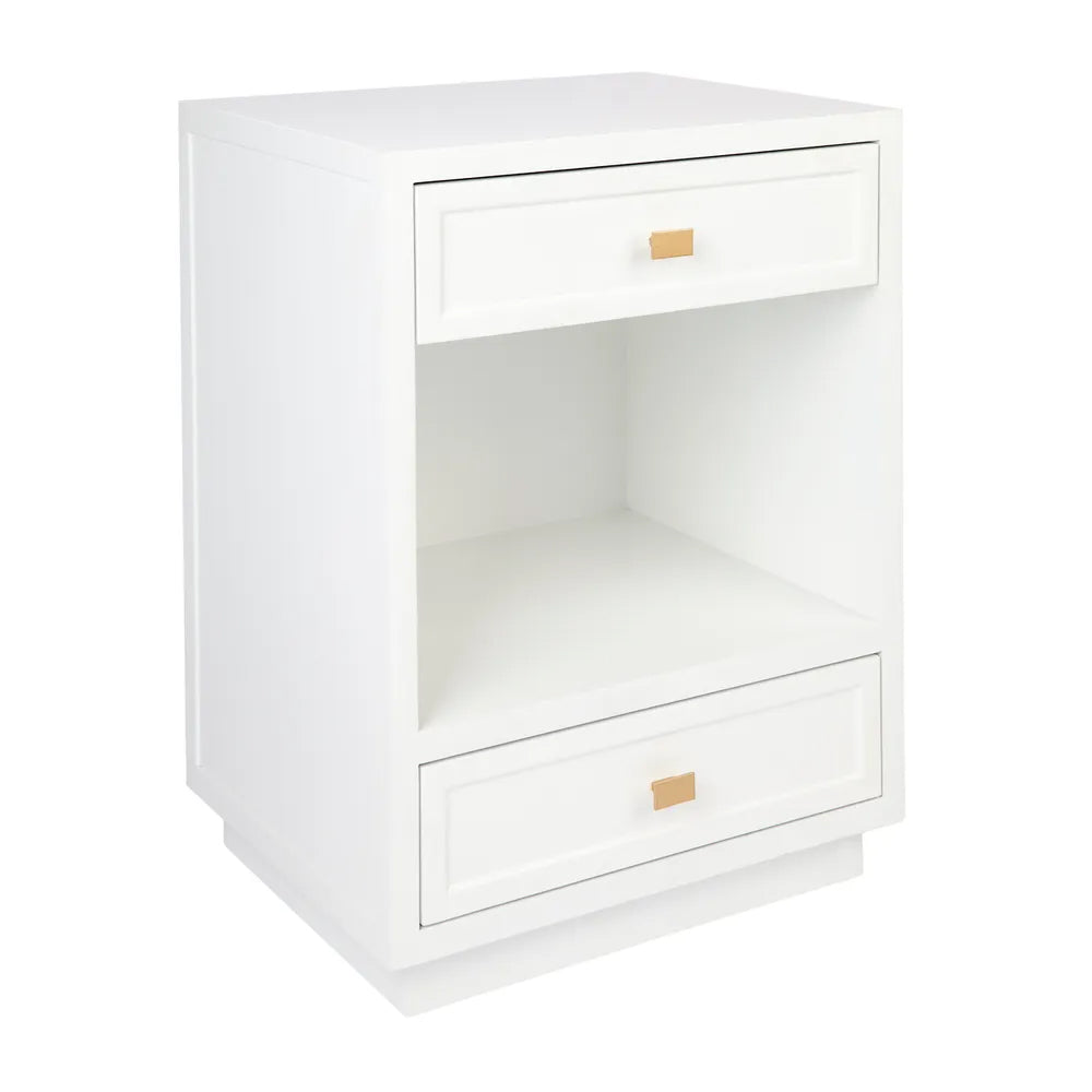 Logan Bedside Table - White