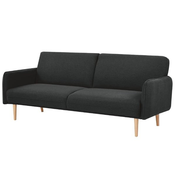 Logie 3 Seater Fabric Click Clack Sofa Bed - Charcoal