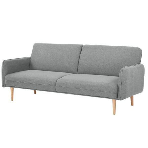 Logie 3 Seater Fabric Click Clack Sofa Bed - Light Grey