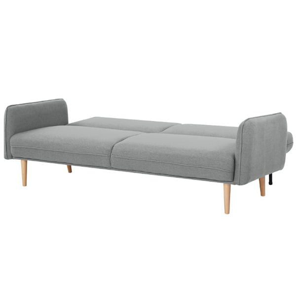 Logie 3 Seater Fabric Click Clack Sofa Bed - Light Grey