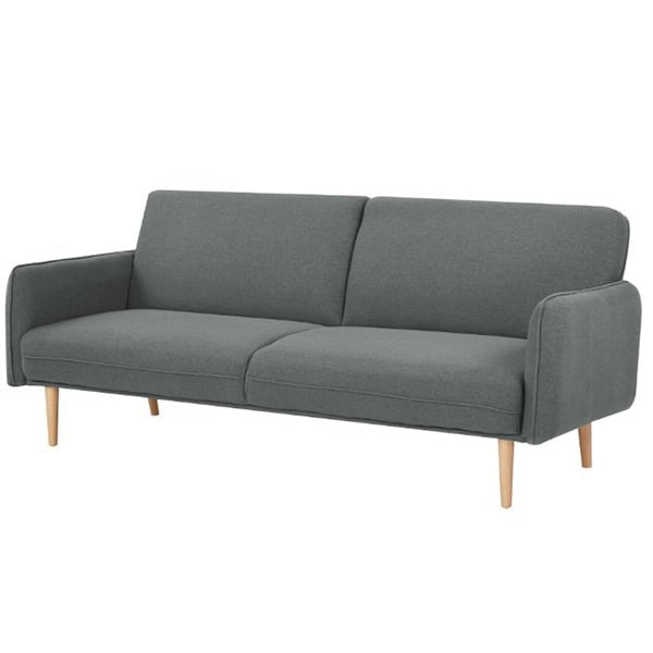 Logie 3 Seater Fabric Click Clack Sofa Bed - Mid Grey