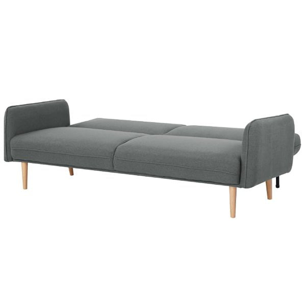 Logie 3 Seater Fabric Click Clack Sofa Bed - Mid Grey