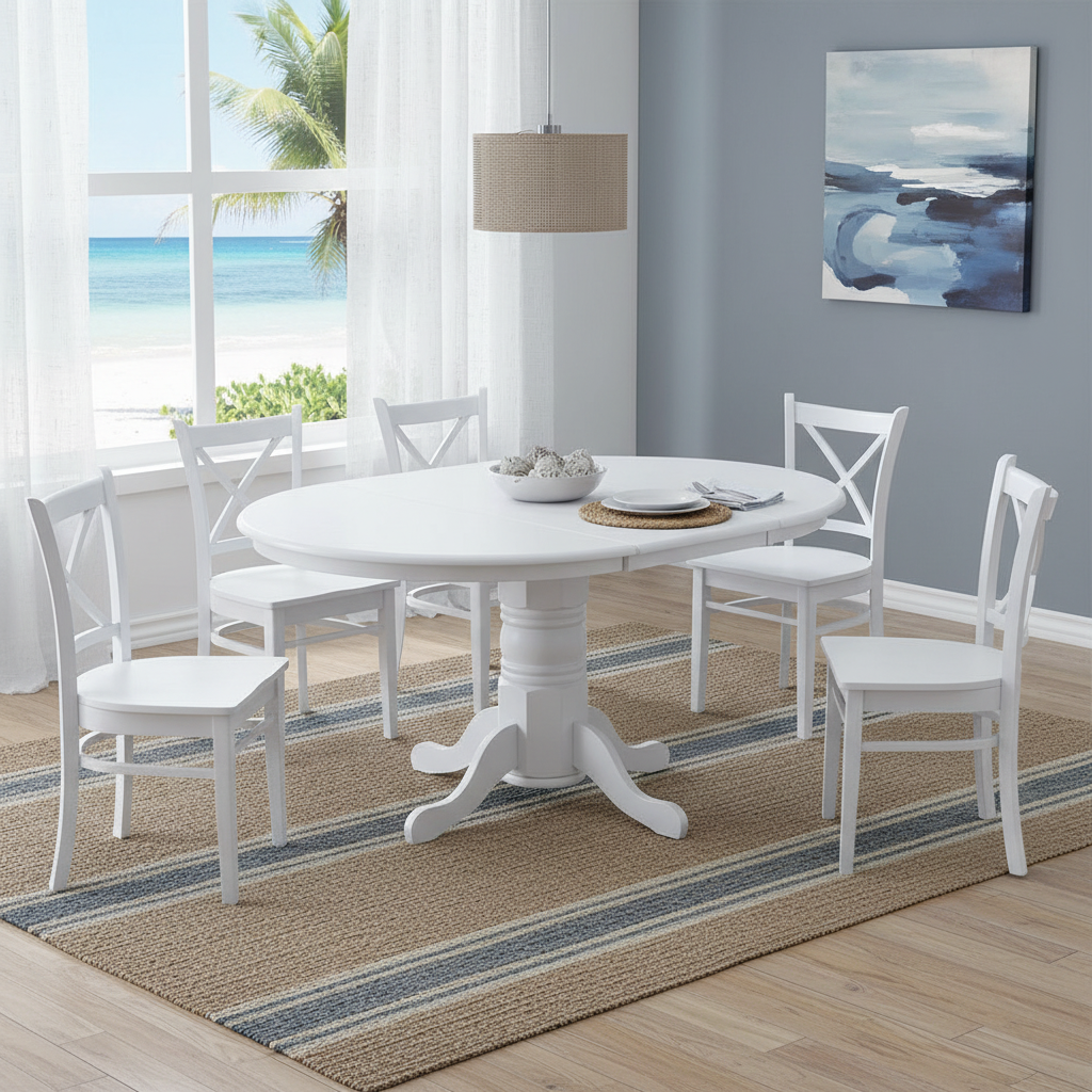 Long Island Timber 7 Piece Extension Dining Package