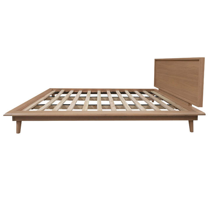 Longfield Solid Timber Queen Bed - Natural