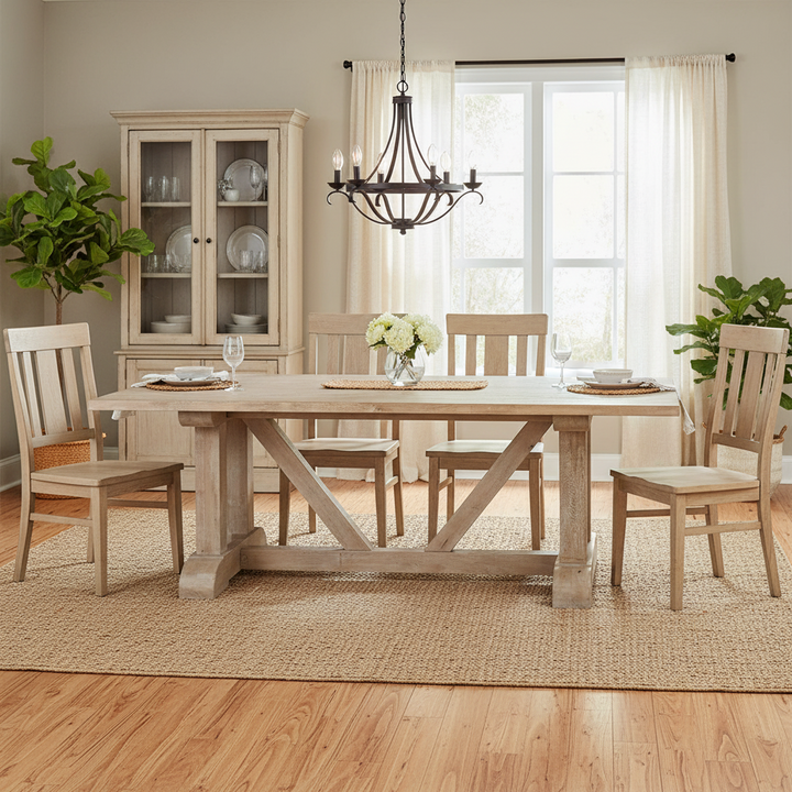 Los Lunas 220cm Solid Timber Dining Table