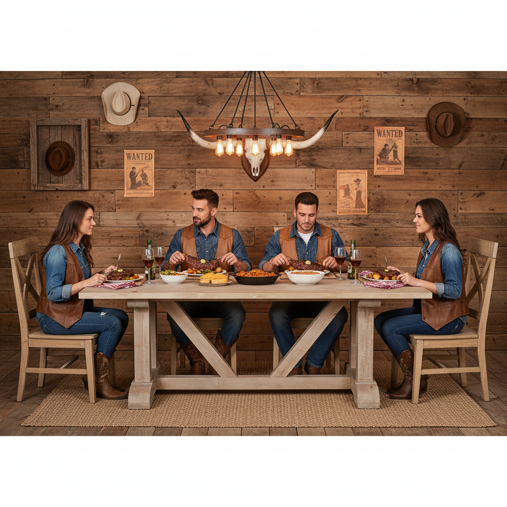 Los Lunas 220cm Solid Timber Dining Table