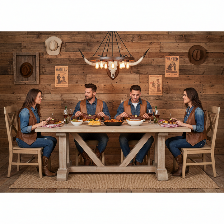 Los Lunas 220cm Solid Timber Dining Table