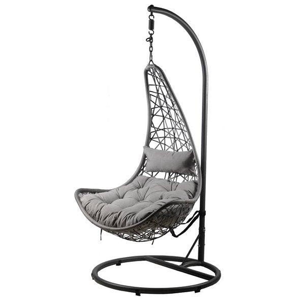 Nuku Resin Wicker & Steel Hanging Swing Chair with Cushion