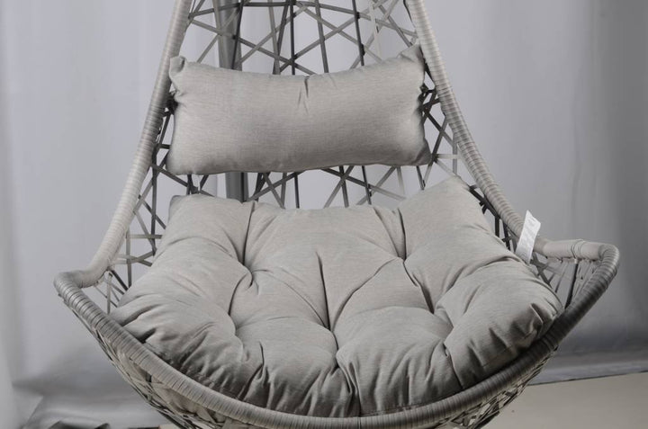 Nuku Resin Wicker & Steel Hanging Swing Chair with Cushion