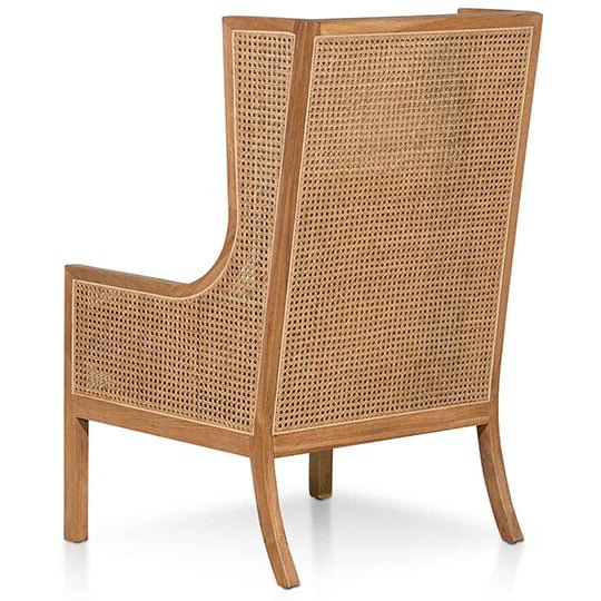 Lowell Wingback Rattan Armchair - Distress Natural - Sand White