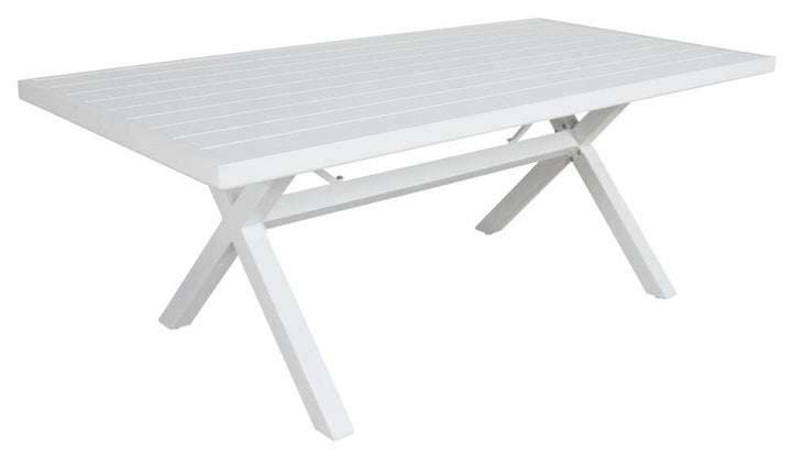 Lucca 9-Piece Outdoor Extension Dining Setting - White