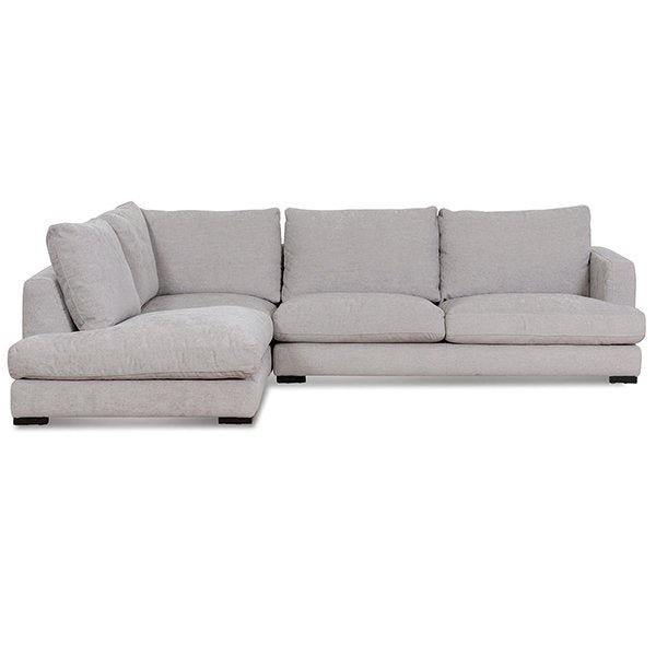 Lucinda 4 Seater Fabric Left Chaise Sofa - Oyster Beige