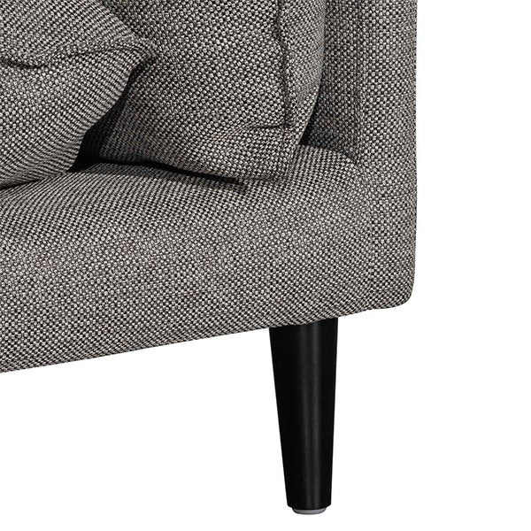 Lucio 4 Seater Left Chaise Fabric Sofa - Graphite Grey
