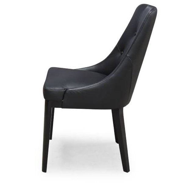 Lucy Leather Dining Chair - Black