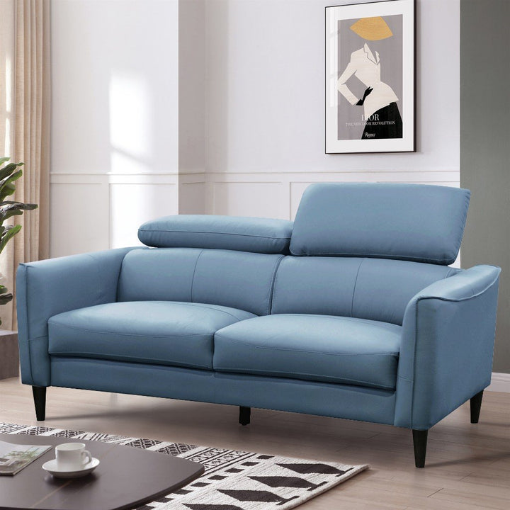 Grafton 2 Seater Leather Sofa - Blue