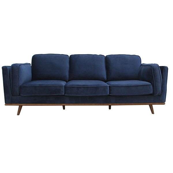 Modern Brooklyn 3 Seater Sofa - Blue