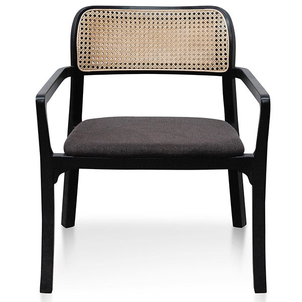 Madeline Fabric Armchair - Anchor Grey in Black Legs
