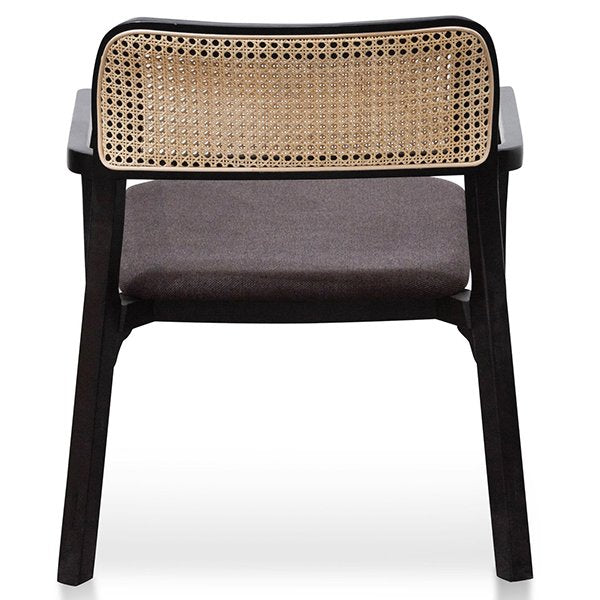 Madeline Fabric Armchair - Anchor Grey in Black Legs