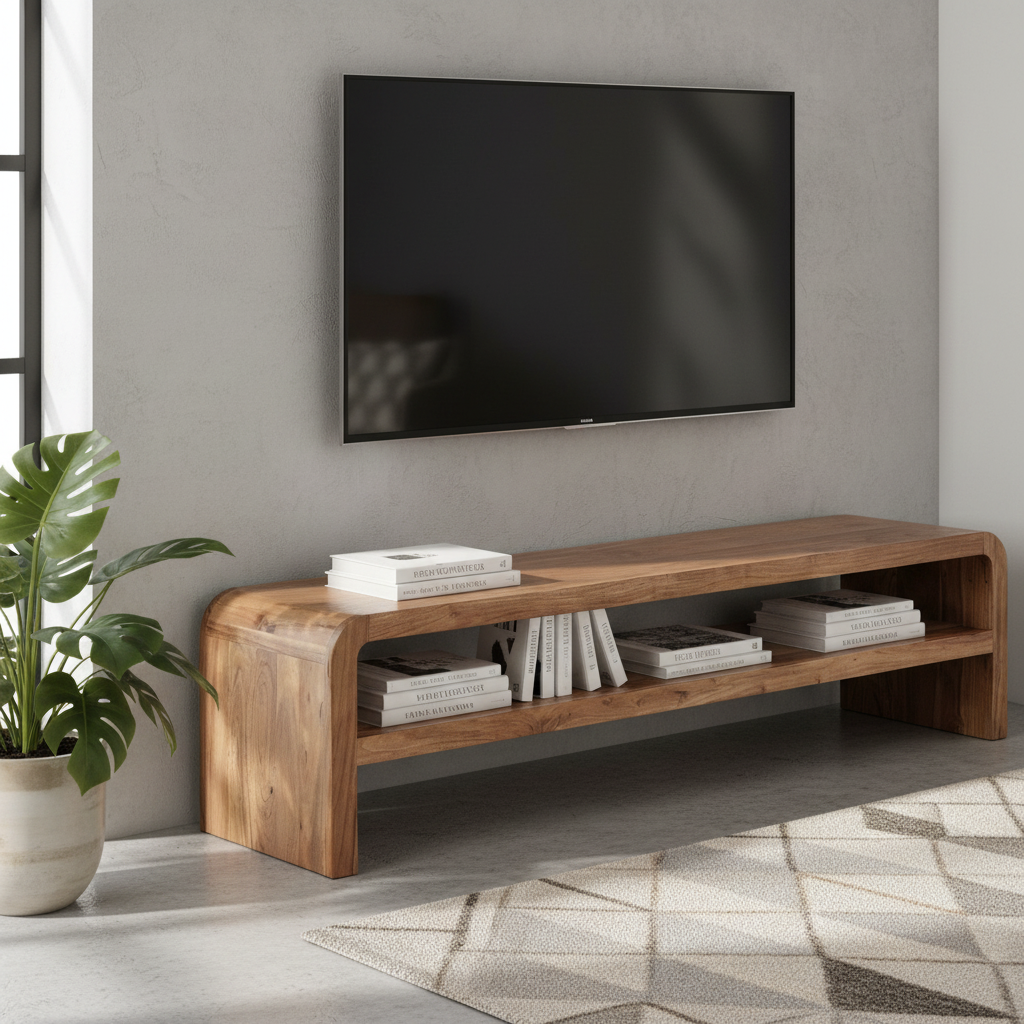 Mandolin Mango Wood Entertainment Unit