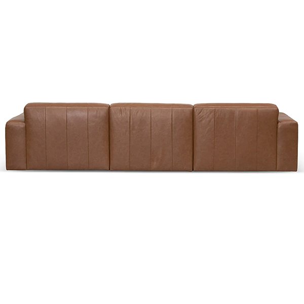 Manuela 4 Seater Sofa - Caramel Brown Leather