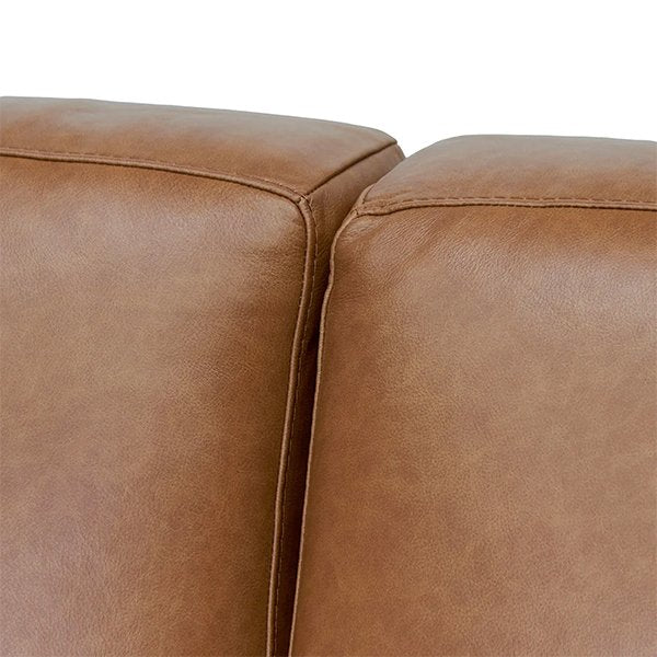 Manuela 4 Seater Sofa - Caramel Brown Leather