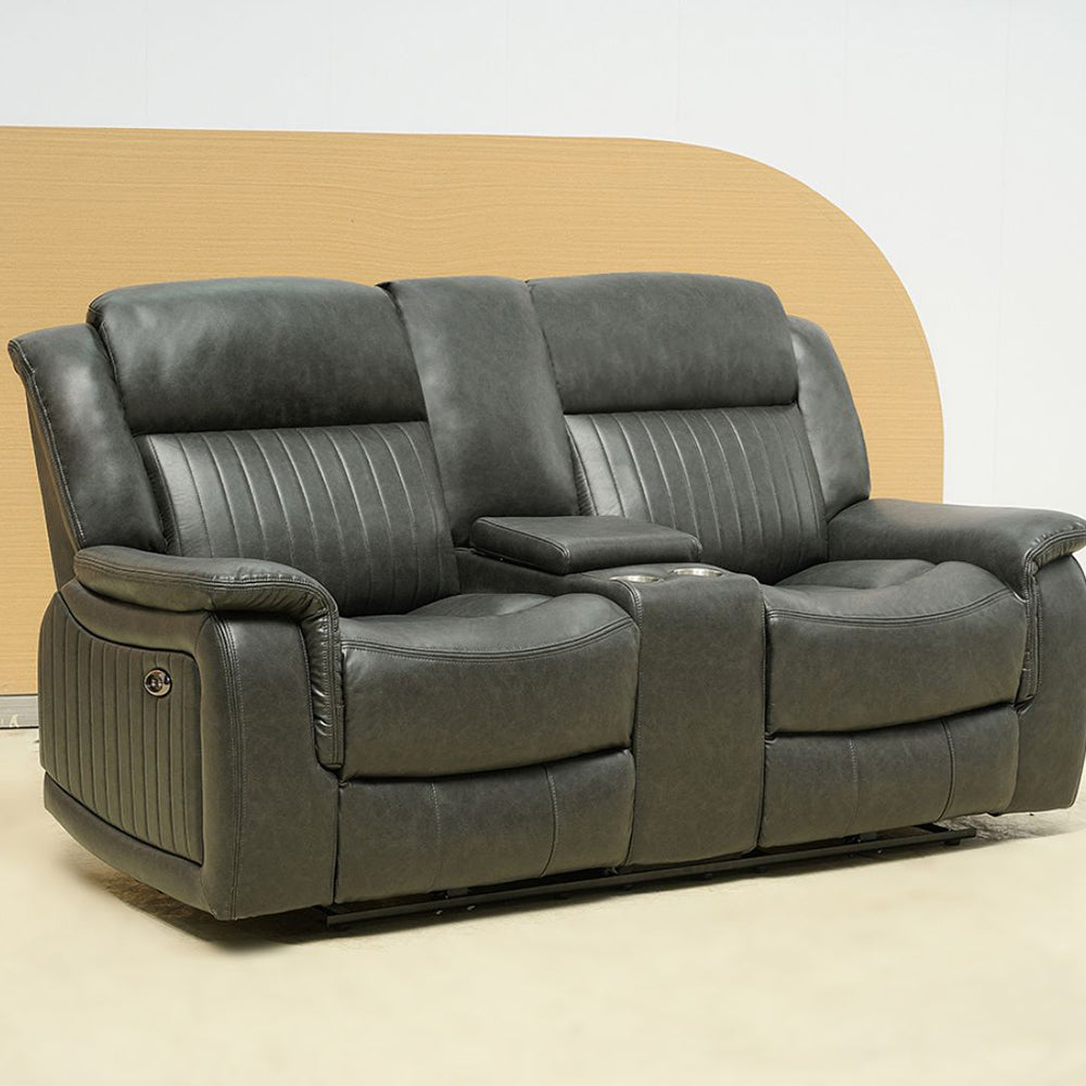 Marciela 2 Seater Electric Recliner Sofa - Charcoal