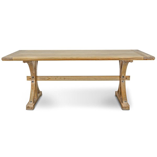 Marcus Reclaimed Elm Wood Dining Table 2M - Natural