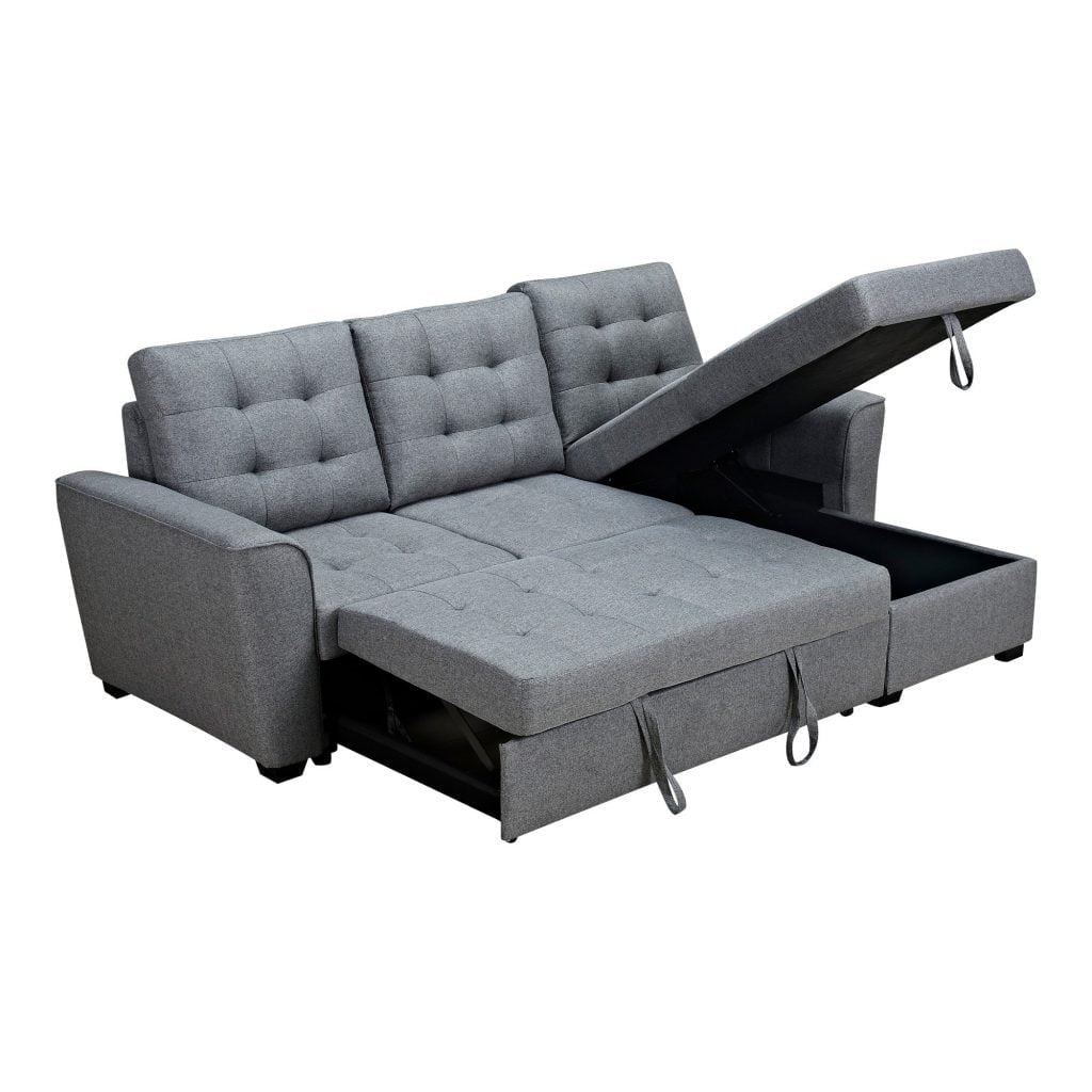 Aurore Sofa Bed with Reversible Storage Chaise