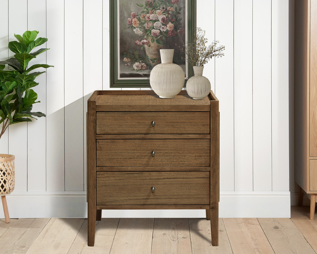 Marina 3 Drawer Bedside Table