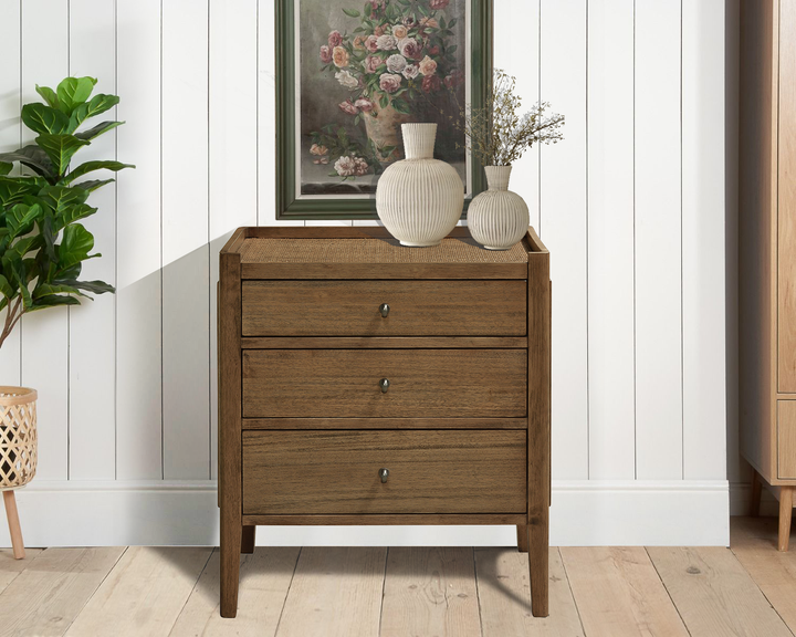 Marina 3 Drawer Bedside Table