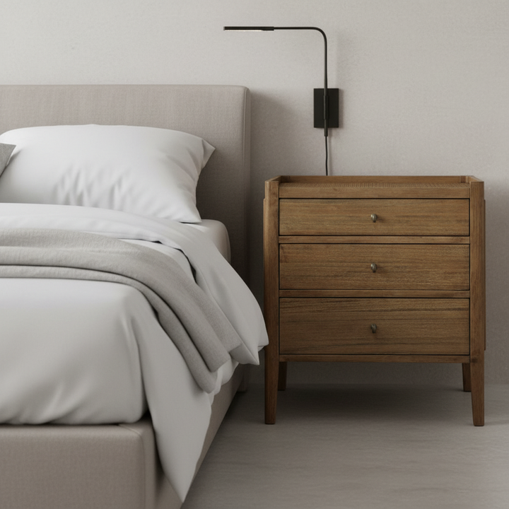Marina 3 Drawer Bedside Table