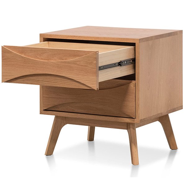 Marlon 2 Drawer Bedside Table - Natural