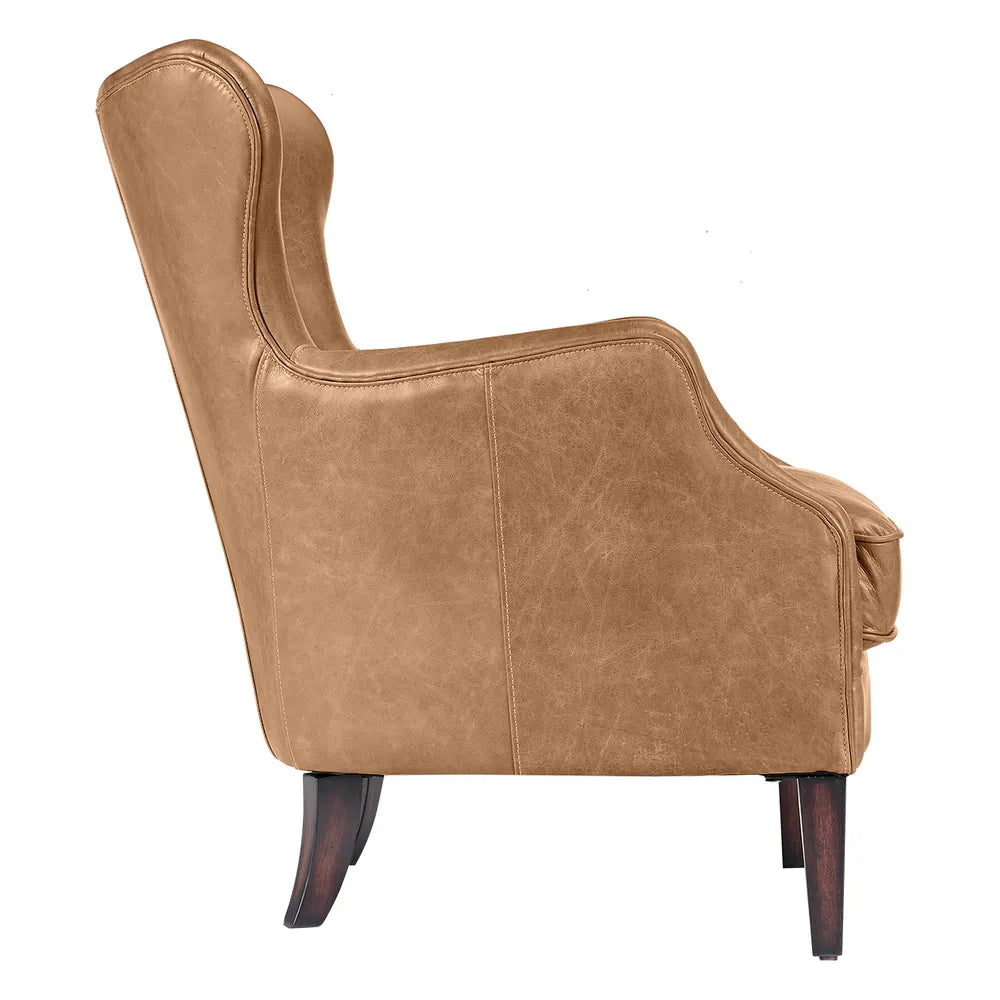 Light Brown Leather Charlie Arm Chair