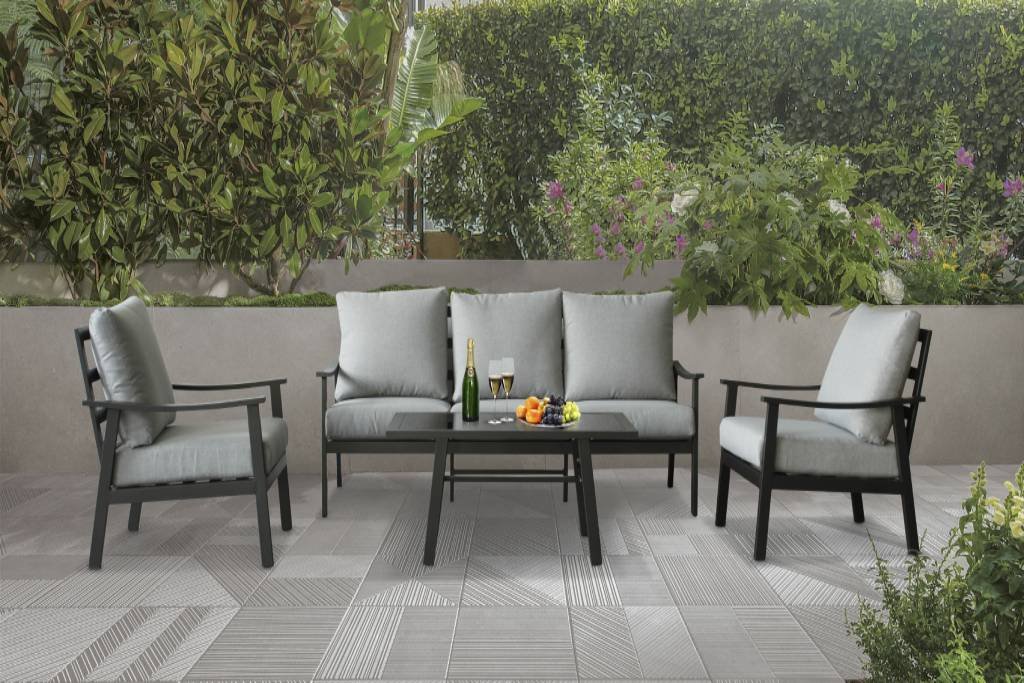 Juniper 4 Piece Metal Outdoor Sofa Set