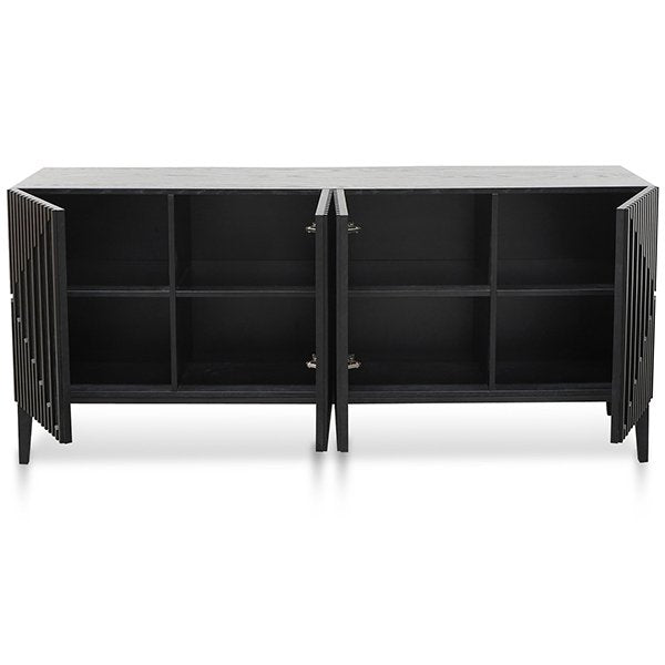 Marty 180cm Wooden Sideboard - Black