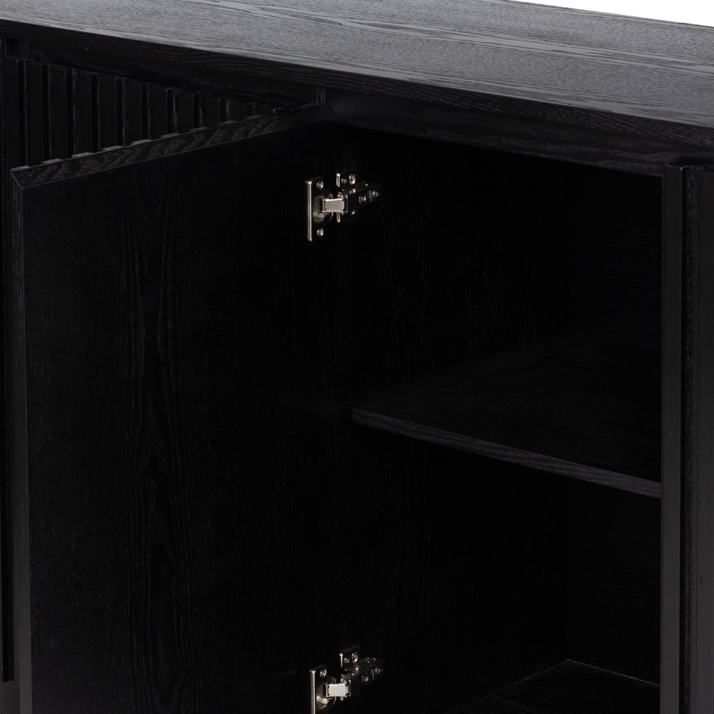 Marty 1.8m 3 Door Buffet - Full Black Oak