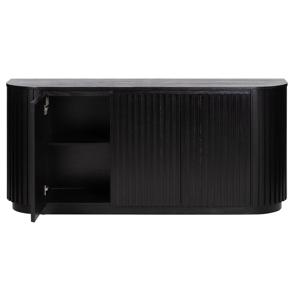 Marty 1.8m 3 Door Buffet - Full Black Oak