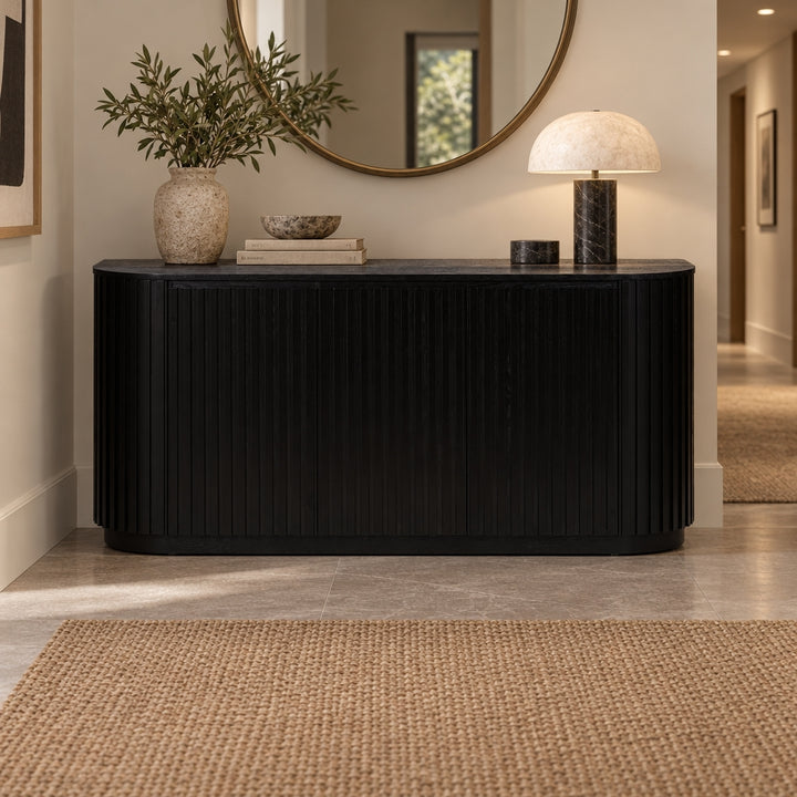 Marty 1.8m 3 Door Buffet - Full Black Oak