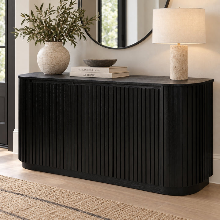 Marty 1.8m 3 Door Buffet - Full Black Oak