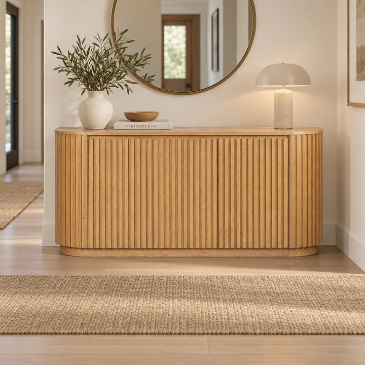 Marty 1.8m 3 Door Buffet - Natural Oak