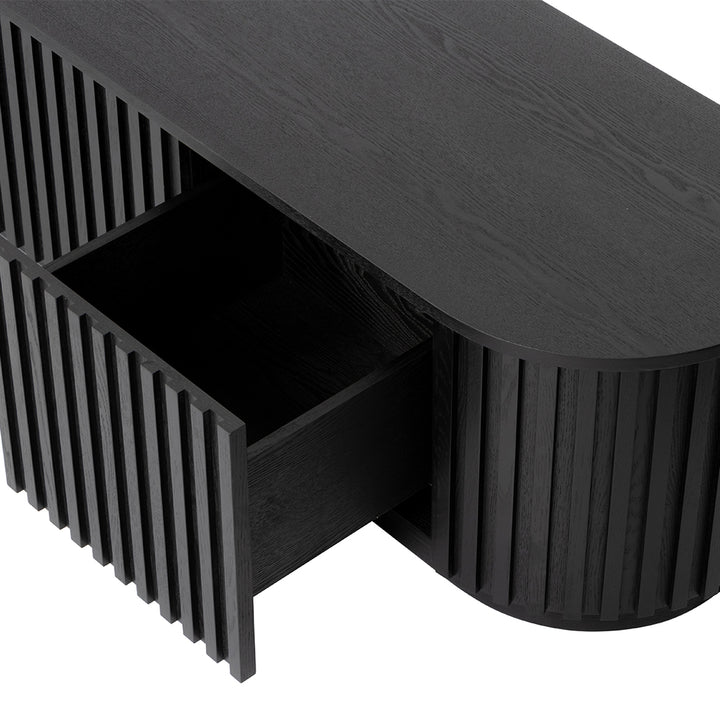 Marty 1.8m Entertainment TV Unit - Full Black Oak