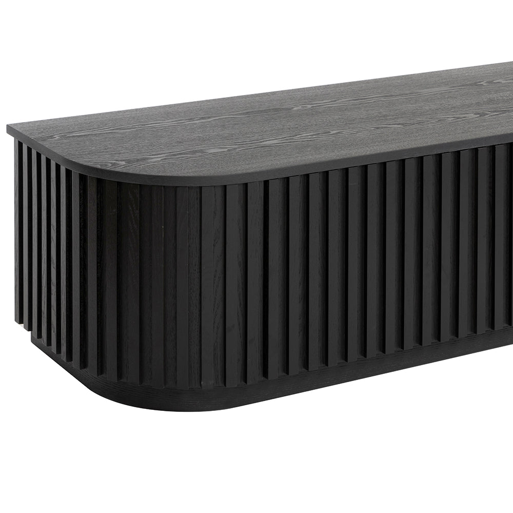 Marty 1.8m Entertainment TV Unit - Full Black Oak