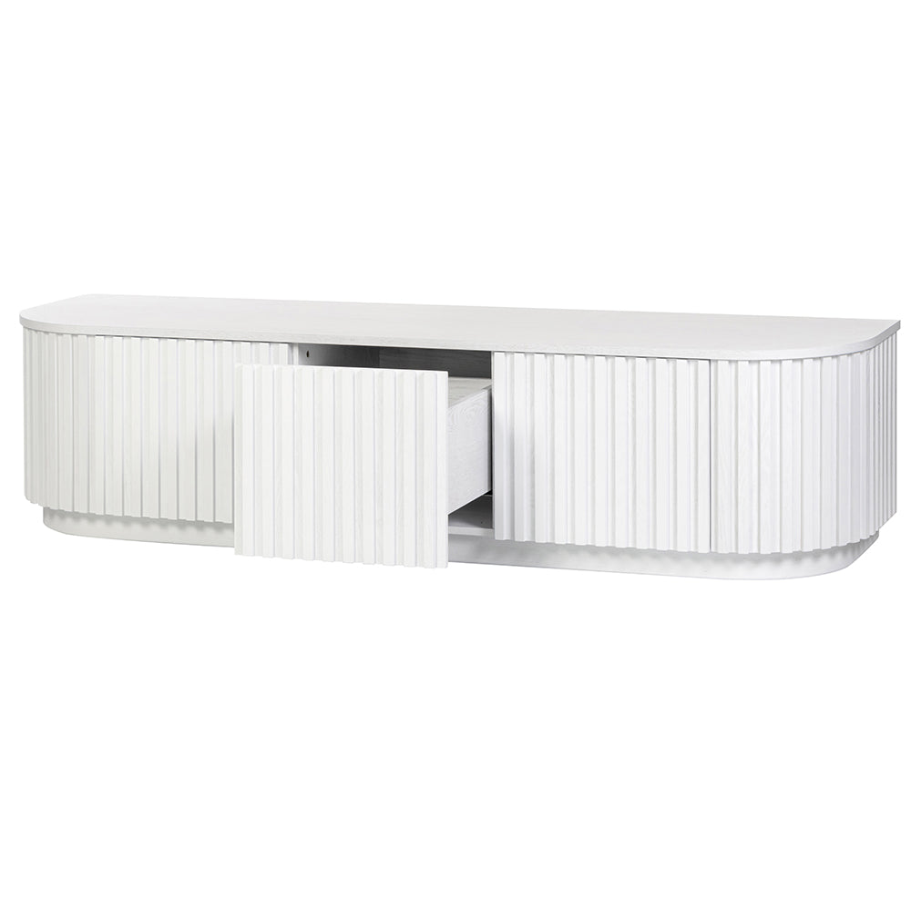 Marty 1.8m TV Entertainment Unit - Full White Oak