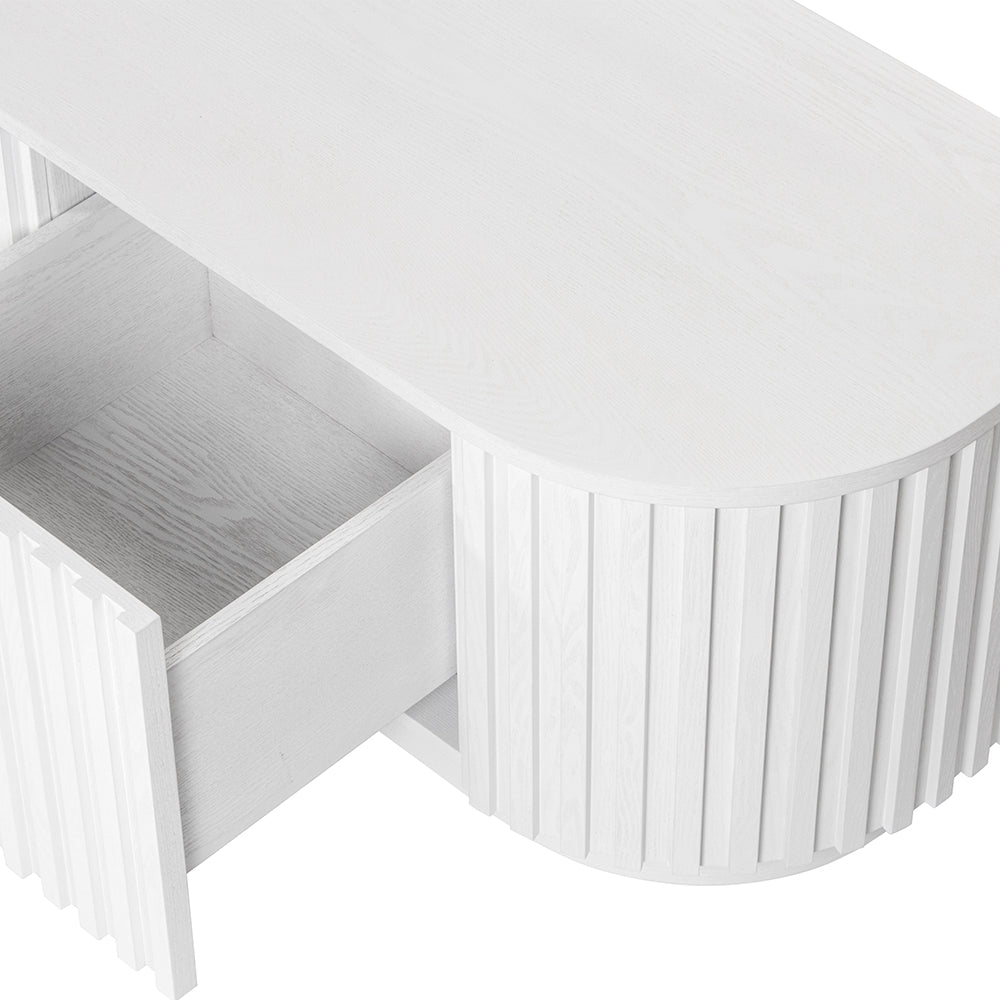 Marty 1.8m TV Entertainment Unit - Full White Oak