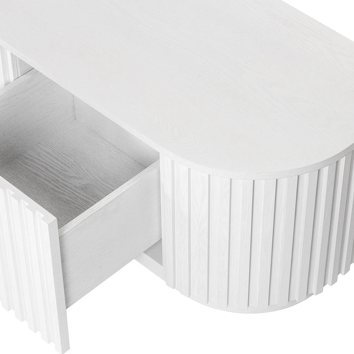 Marty 1.8m TV Entertainment Unit - Full White Oak