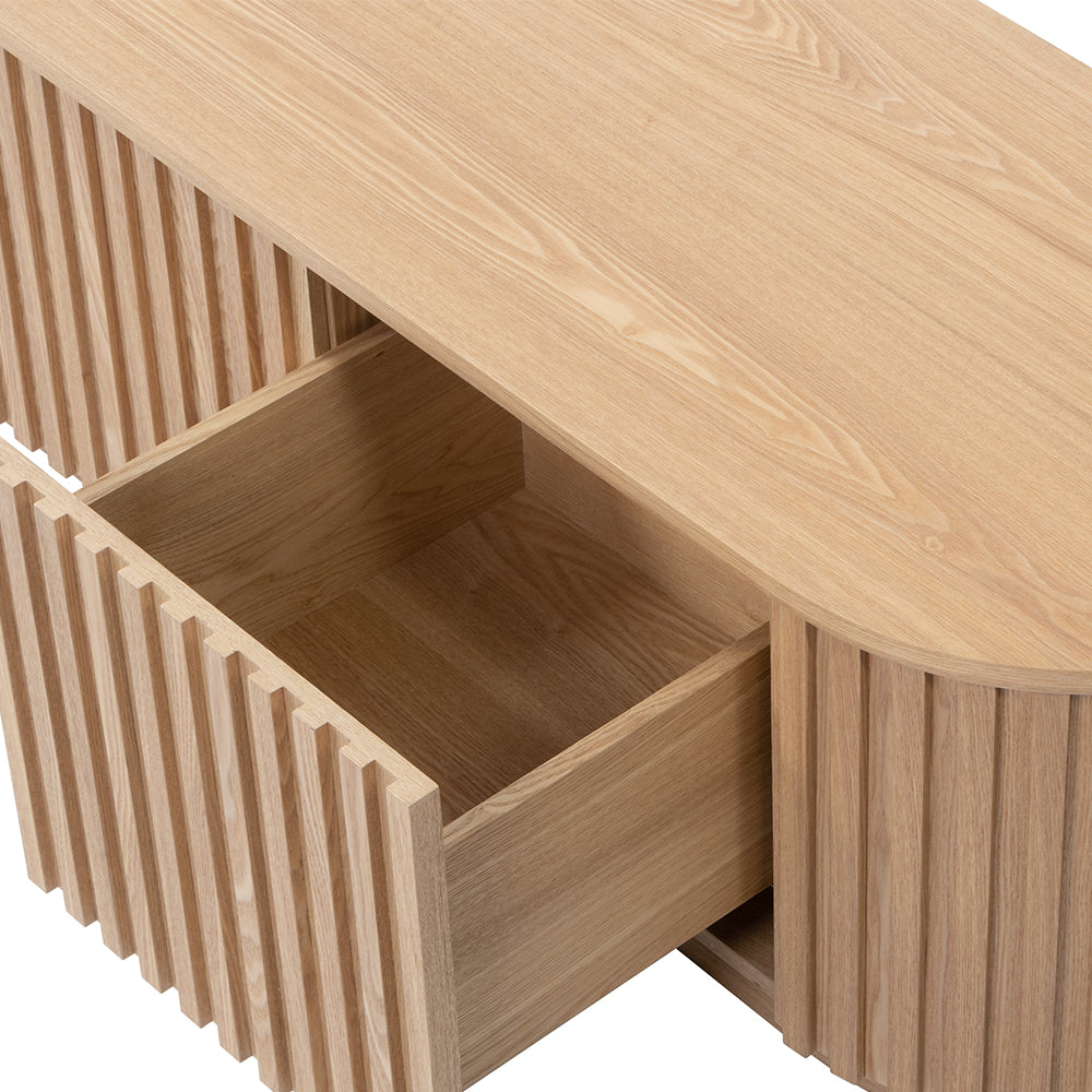 Marty 1.8m TV Entertainment Unit - Natural Oak