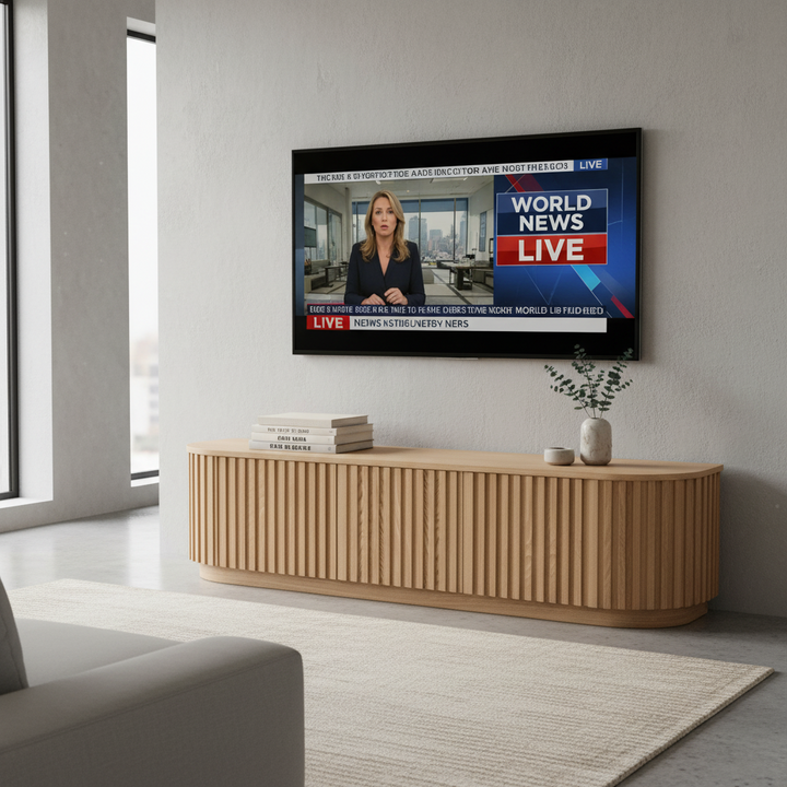 Marty 1.8m TV Entertainment Unit - Natural Oak